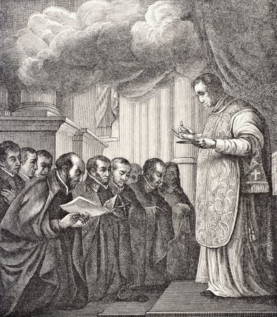 Vow of the first Companions of St. Ignatius by English School